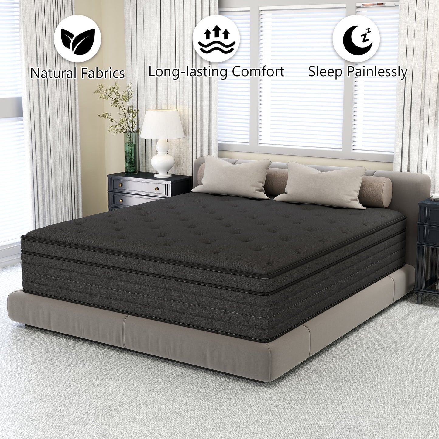 DalisTairy 12 INCH TWIN MATTRESS MEDIUM COMFORT TWIN SIZE FOR ADULT HYBRID MATTRESS IN A BOX