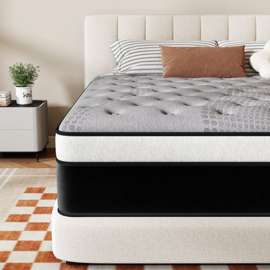 Abunitt 12/14 INCH TWIN FULL QUEEN KING MATTRESS MEDIUM COMFORT TWIN SIZE FOR ADULT HYBRID MATTRESS IN A BOX