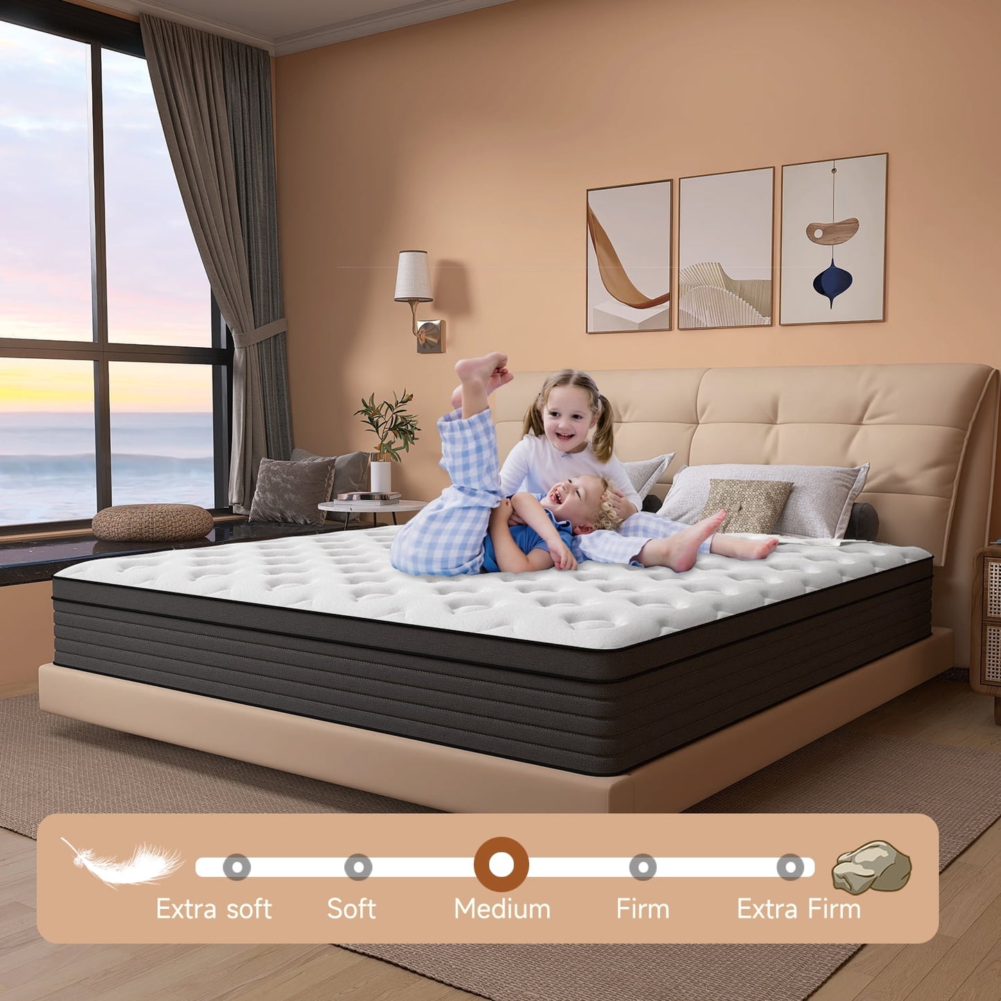 Mulinature 10 INCH TWIN MATTRESS MEDIUM COMFORT TWIN SIZE FOR ADULT HYBRID MATTRESS IN A BOX