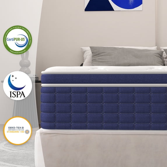 Kviwasha 12/14 INCH TWIN FULL QUEEN KING MATTRESS MEDIUM COMFORT TWIN SIZE FOR ADULT HYBRID MATTRESS IN A BOX