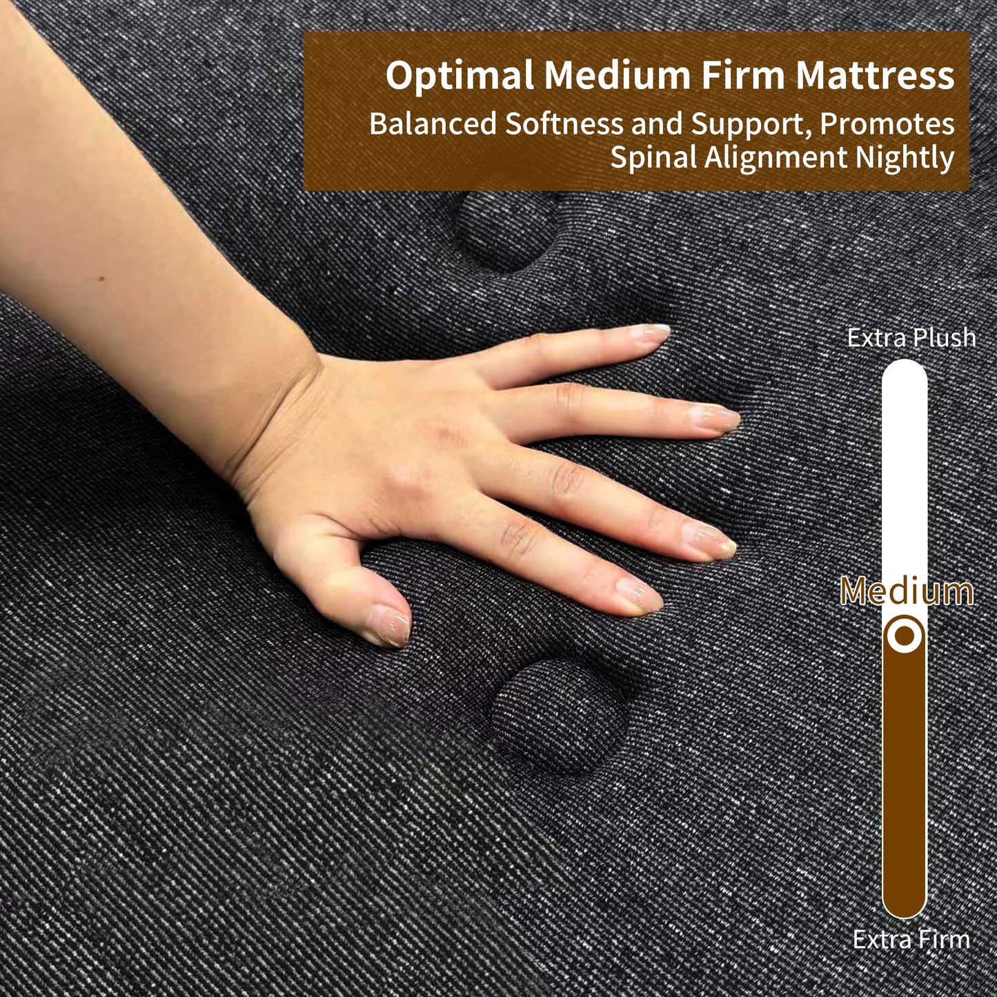 Mokiiya 12/14 INCH TWIN FULL QUEEN KING MATTRESS ,HYBRID MATTRESSES MEDIUM FIRM IN A BOX