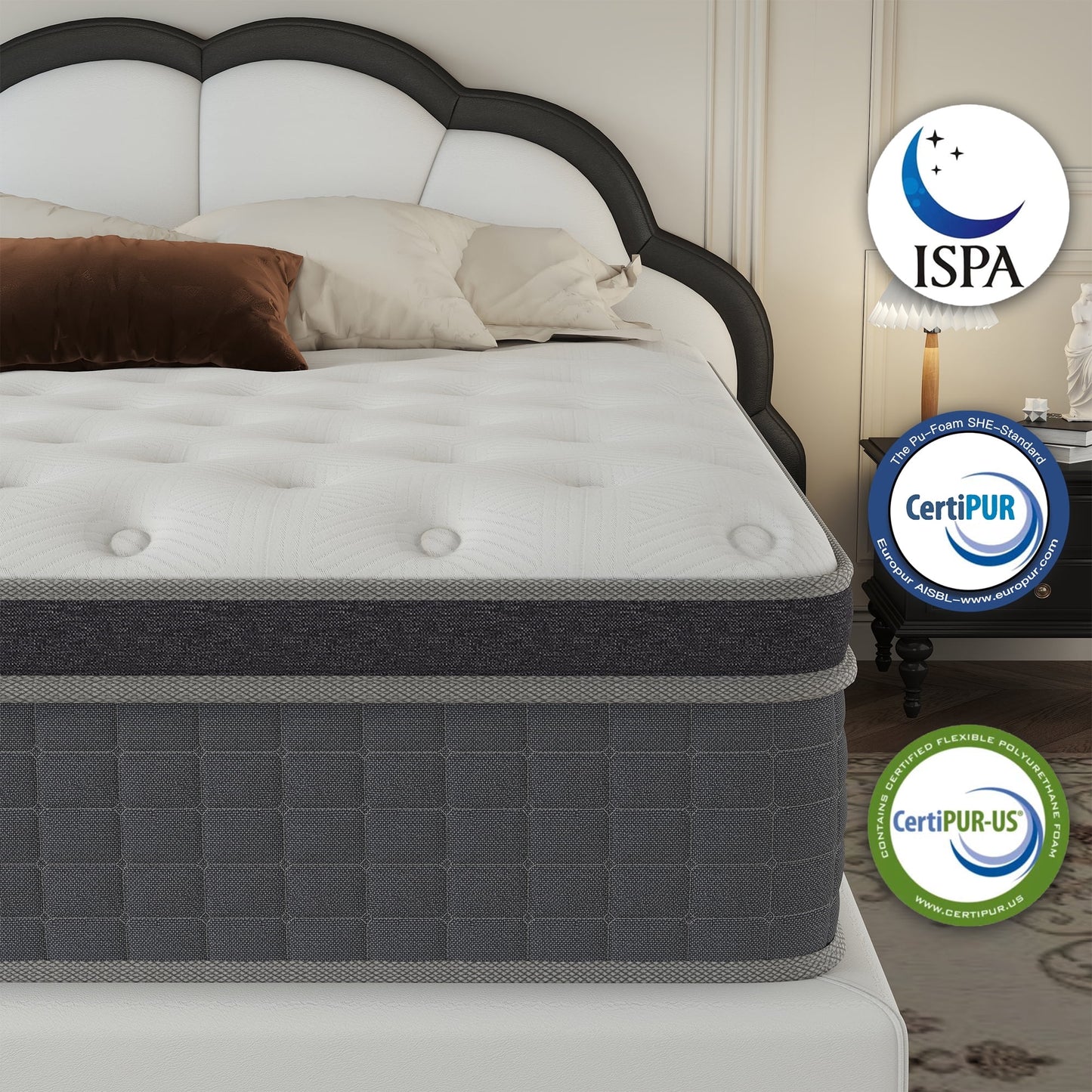 Kviwasha 10/12/14 INCH TWIN FULL QUEEN KING MATTRESS MEDIUM COMFORT TWIN SIZE FOR ADULT HYBRID MATTRESS IN A BOX