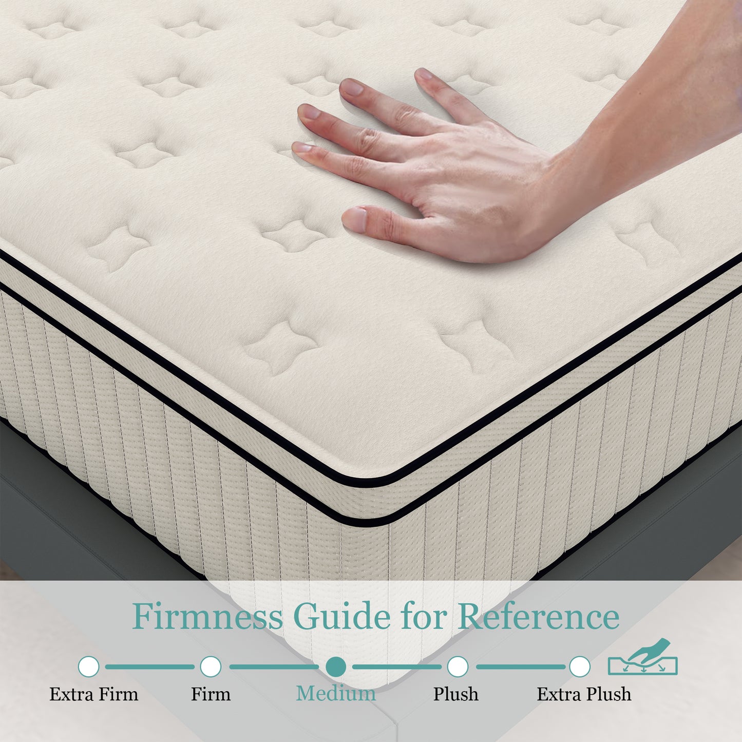 lemontalking 12/14 INCH TWIN FULL QUEEN KING MATTRESS ,HYBRID MATTRESSES MEDIUM FIRM IN A BOX