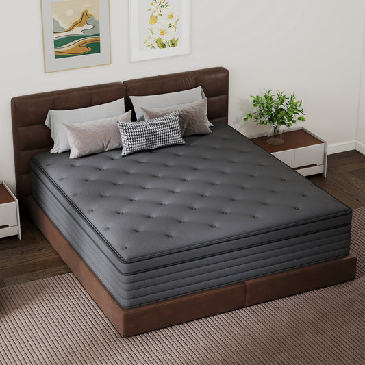 Abunitt 8/10/12/14 INCH TWIN FULL QUEEN KING MATTRESS MEDIUM COMFORT TWIN SIZE FOR ADULT HYBRID MATTRESS IN A BOX