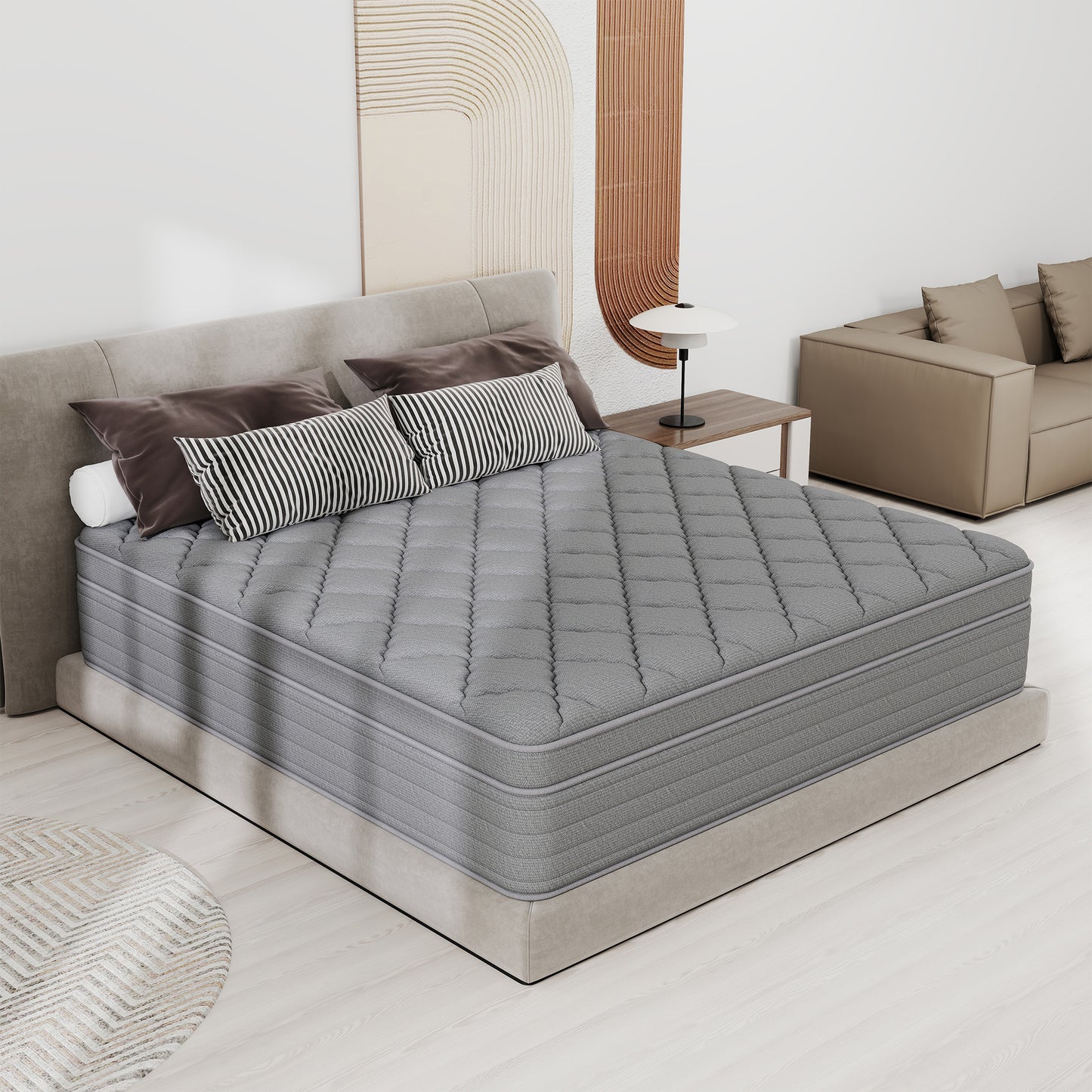 Yilicy 12/14 INCH TWIN FULL QUEEN KING ADULT MATTRESS WITH POCKET SPRING HYBRID MEMORY FOAM MEDIUM FIRM MATTRESS