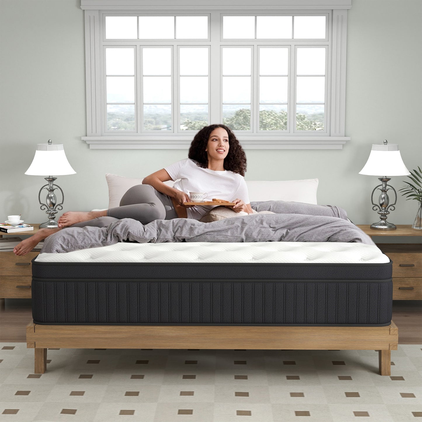 CICIMLU 12/14 INCH TWIN FULL QUEEN KING MATTRESS ,HYBRID MATTRESSES MEDIUM FIRM IN A BOX