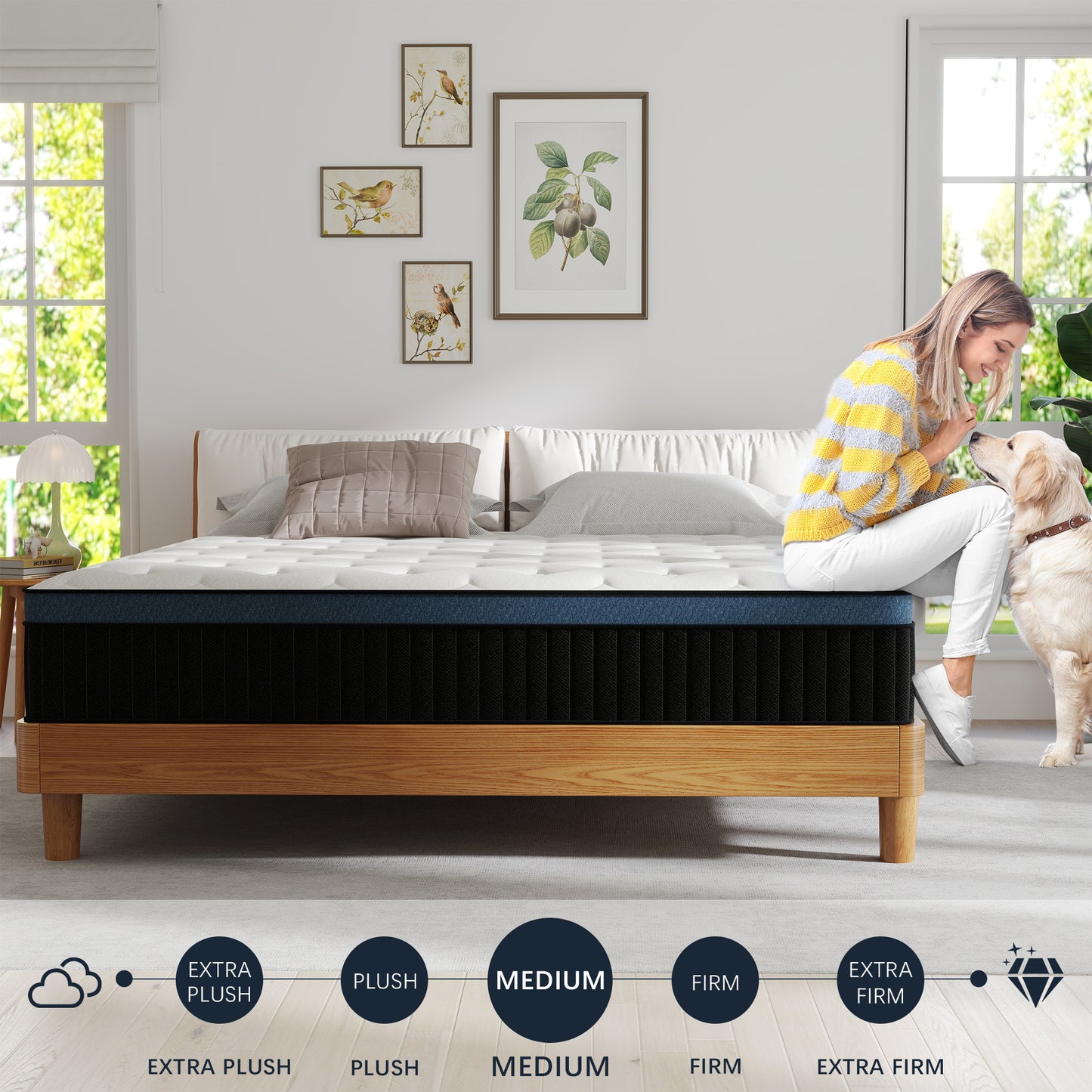 KVIWASHA TWIN FULL QUEEN KING MATTRESS 12/14 INCH MEMORY FOAM AND SPRING HYBRID MATTRESS IN A BOX PRESSURE RELIEF, BREATHABLE