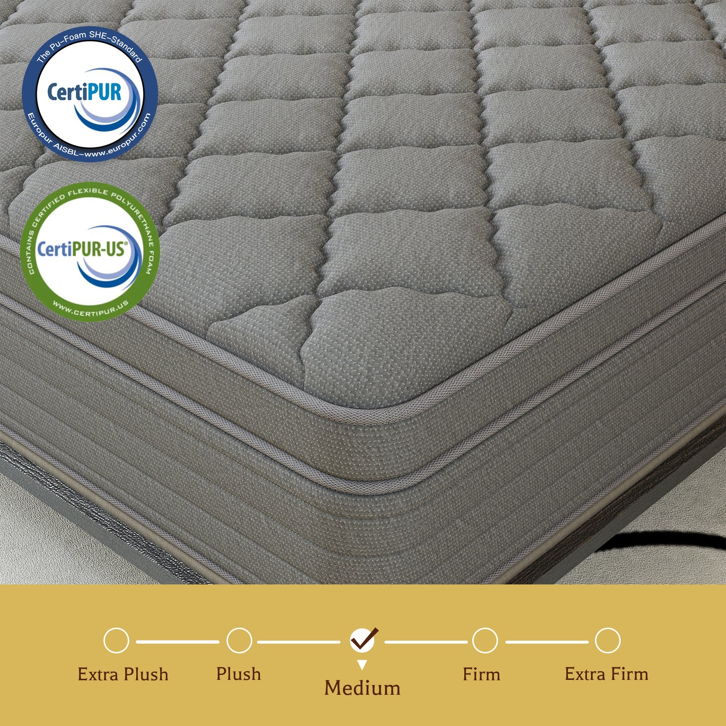 Kviwasha 12/14 INCH TWIN FULL QUEEN KING MATTRESS MEDIUM COMFORT TWIN SIZE FOR ADULT HYBRID MATTRESS IN A BOX