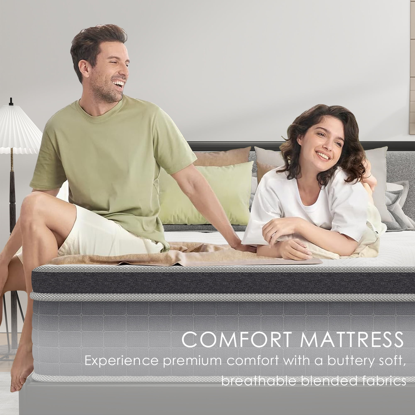 lemontalking 12/14 INCH TWIN FULL QUEEN KING MATTRESS ,HYBRID MATTRESSES MEDIUM FIRM IN A BOX