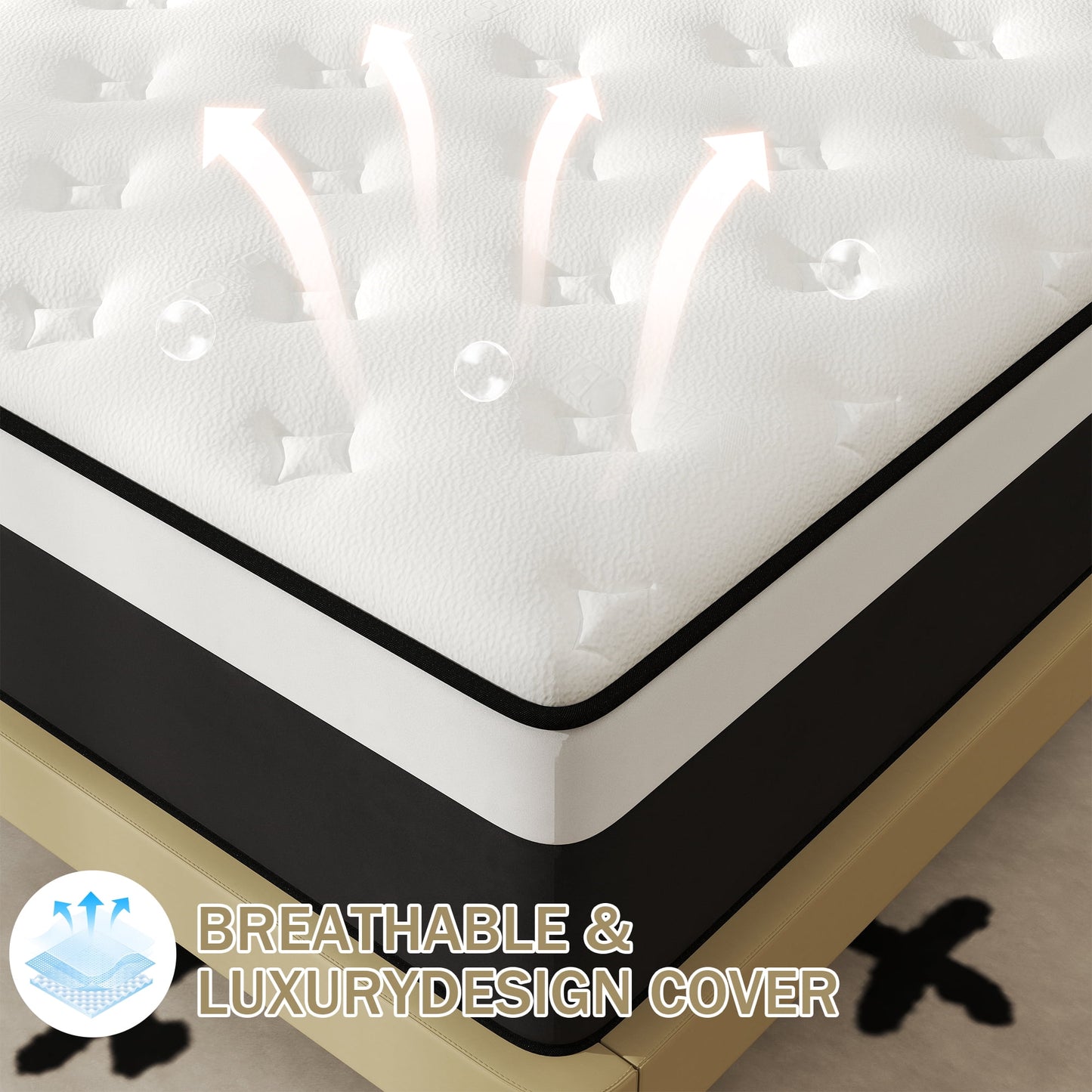Mulinature 10 INCH TWIN MATTRESS MEDIUM COMFORT TWIN SIZE FOR ADULT HYBRID MATTRESS IN A BOX