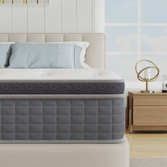 DalisTairy 12/14 INCH TWIN FULL QUEEN KING MATTRESS ,HYBRID MATTRESSES MEDIUM FIRM IN A BOX