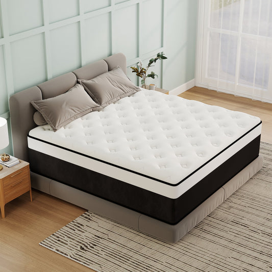 Abunitt 8/10/12/14 INCH TWIN FULL QUEEN KING MATTRESS MEDIUM COMFORT TWIN SIZE FOR ADULT HYBRID MATTRESS IN A BOX