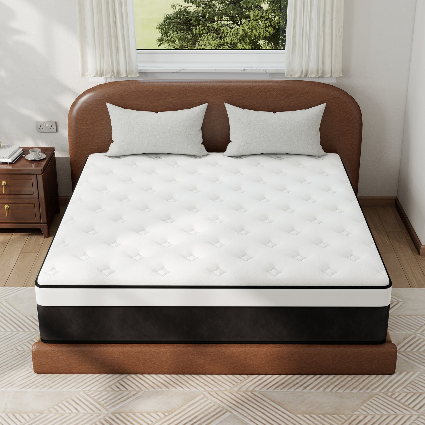 Yilicy 8/10/12/14 INCH TWIN FULL QUEEN KING ADULT MATTRESS WITH POCKET SPRING HYBRID MEMORY FOAM MEDIUM FIRM MATTRESS