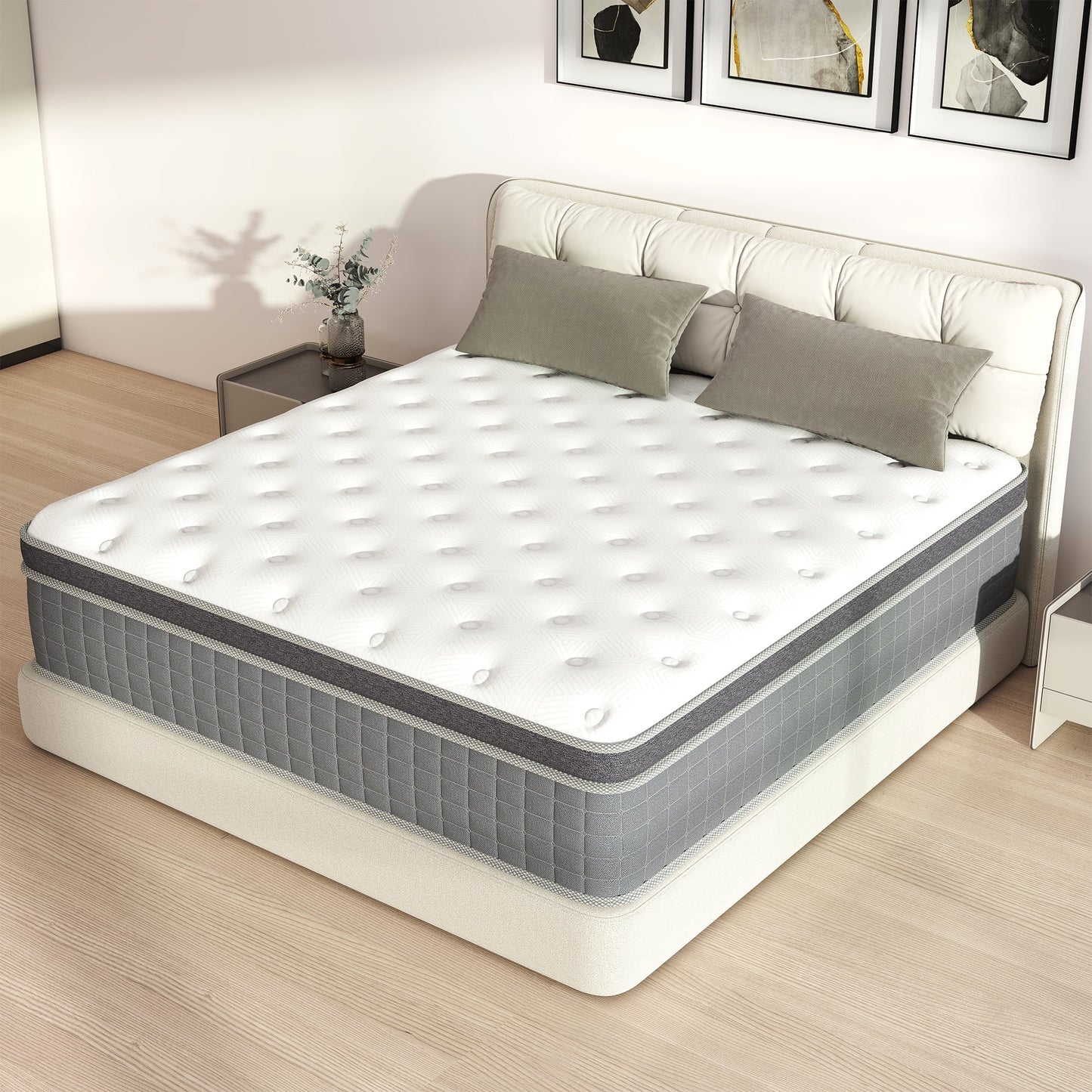 Mulinature 12 INCH TWIN MATTRESS MEDIUM COMFORT TWIN SIZE FOR ADULT HYBRID MATTRESS IN A BOX
