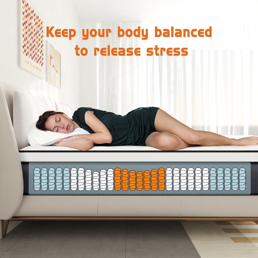 lemontalking 12/14 INCH TWIN FULL QUEEN KING MATTRESS ,HYBRID MATTRESSES MEDIUM FIRM IN A BOX