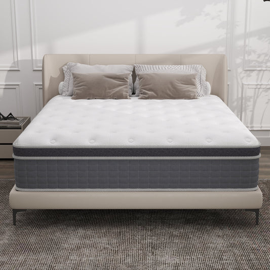 Mulinature 10/12/14 INCH TWIN FULL QUEEN KING MATTRESS MEDIUM COMFORT TWIN SIZE FOR ADULT HYBRID MATTRESS IN A BOX