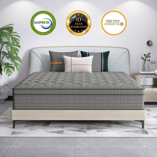 DalisTairy 12/14 INCH TWIN FULL QUEEN KING MATTRESS ,HYBRID MATTRESSES MEDIUM FIRM IN A BOX