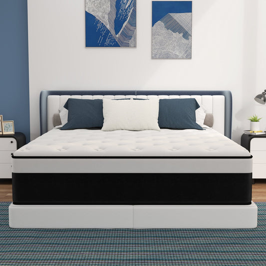 Mulinature 10/12/14 INCH TWIN FULL QUEEN KING SIZE MATTRESS MEDIUM COMFORT FULL SIZE FOR ADULT HYBRID MATTRESS IN A BOX