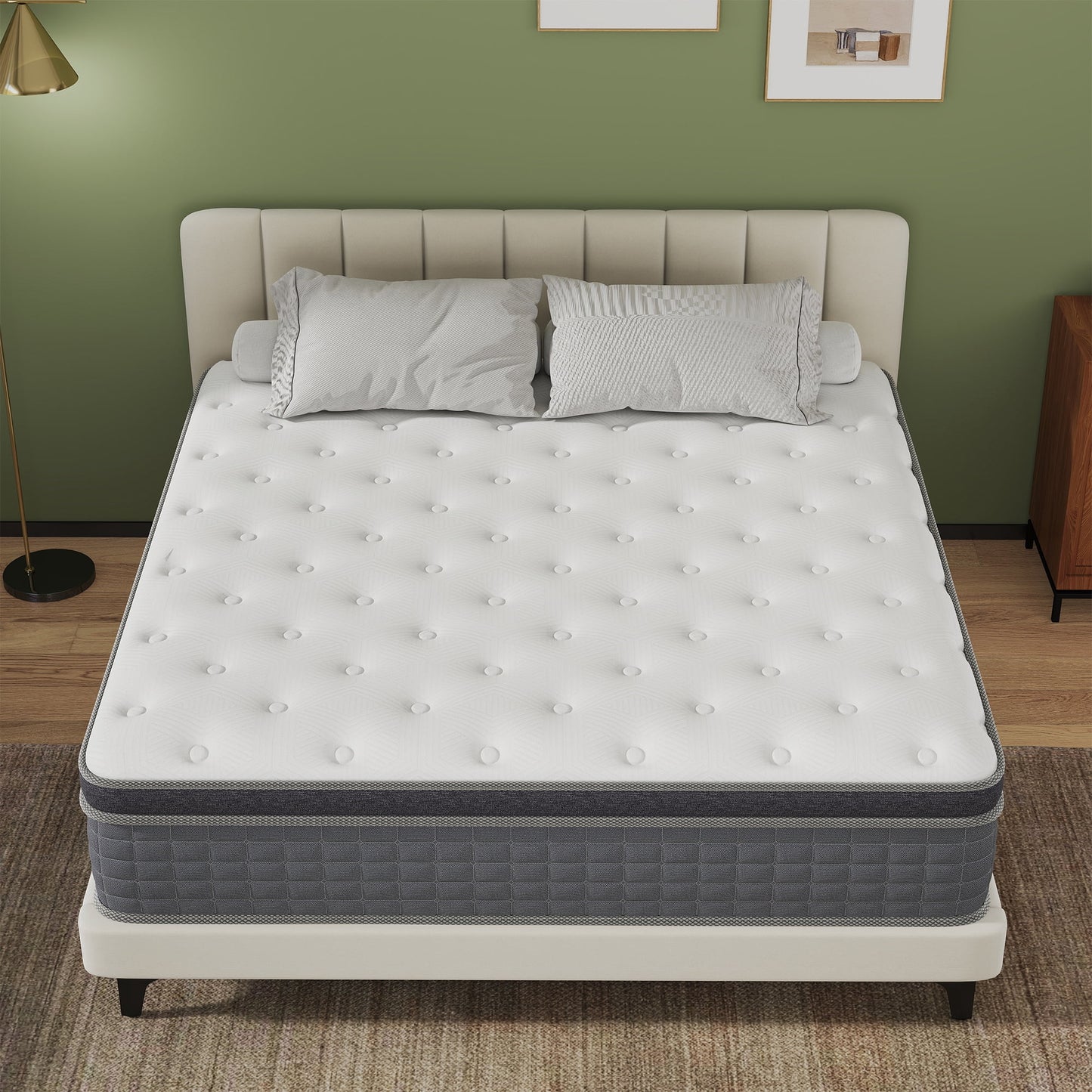 Abunitt 12/14 INCH TWIN FULL QUEEN KING MATTRESS MEDIUM COMFORT TWIN SIZE FOR ADULT HYBRID MATTRESS IN A BOX