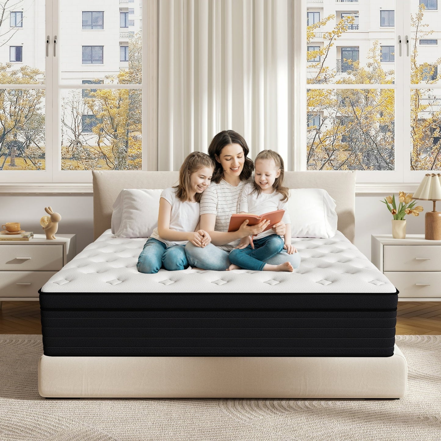 DalisTairy 10/12/14 INCH TWIN FULL QUEEN KING MATTRESS MEDIUM COMFORT TWIN SIZE FOR ADULT HYBRID MATTRESS IN A BOX