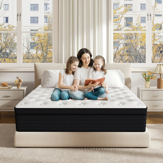 DalisTairy 10/12/14 INCH TWIN FULL QUEEN KING MATTRESS MEDIUM COMFORT TWIN SIZE FOR ADULT HYBRID MATTRESS IN A BOX