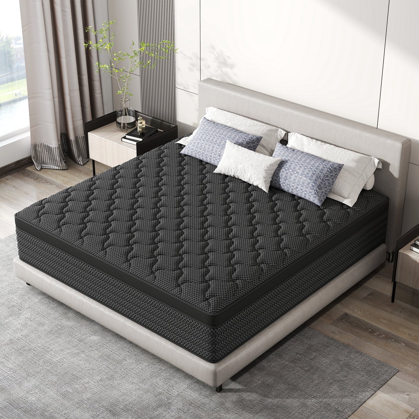 Mulinature 12 INCH TWIN MATTRESS MEDIUM COMFORT TWIN SIZE FOR ADULT HYBRID MATTRESS IN A BOX