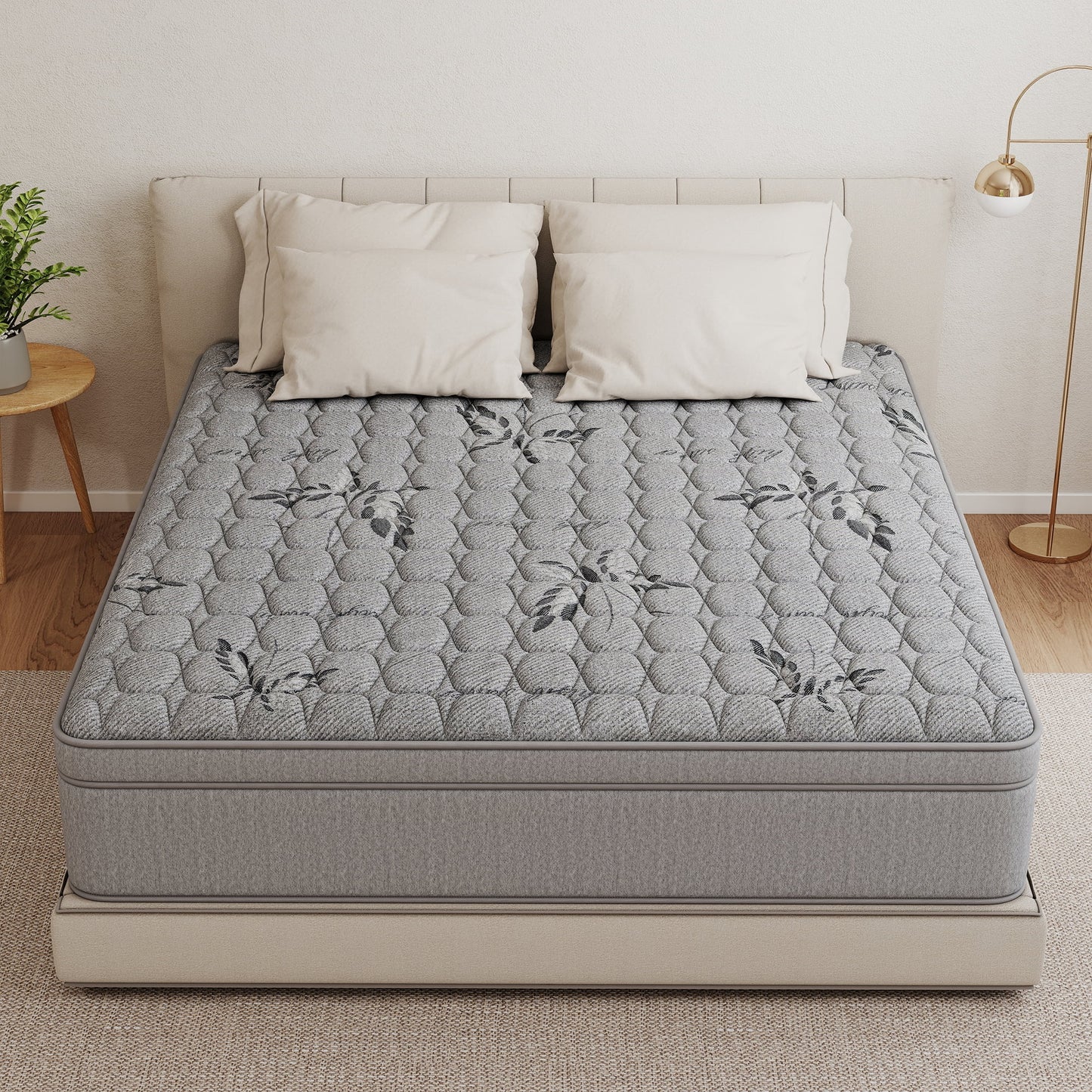 Mokiiya 12/14 INCH TWIN FULL QUEEN KING MATTRESS ,HYBRID MATTRESSES MEDIUM FIRM IN A BOX