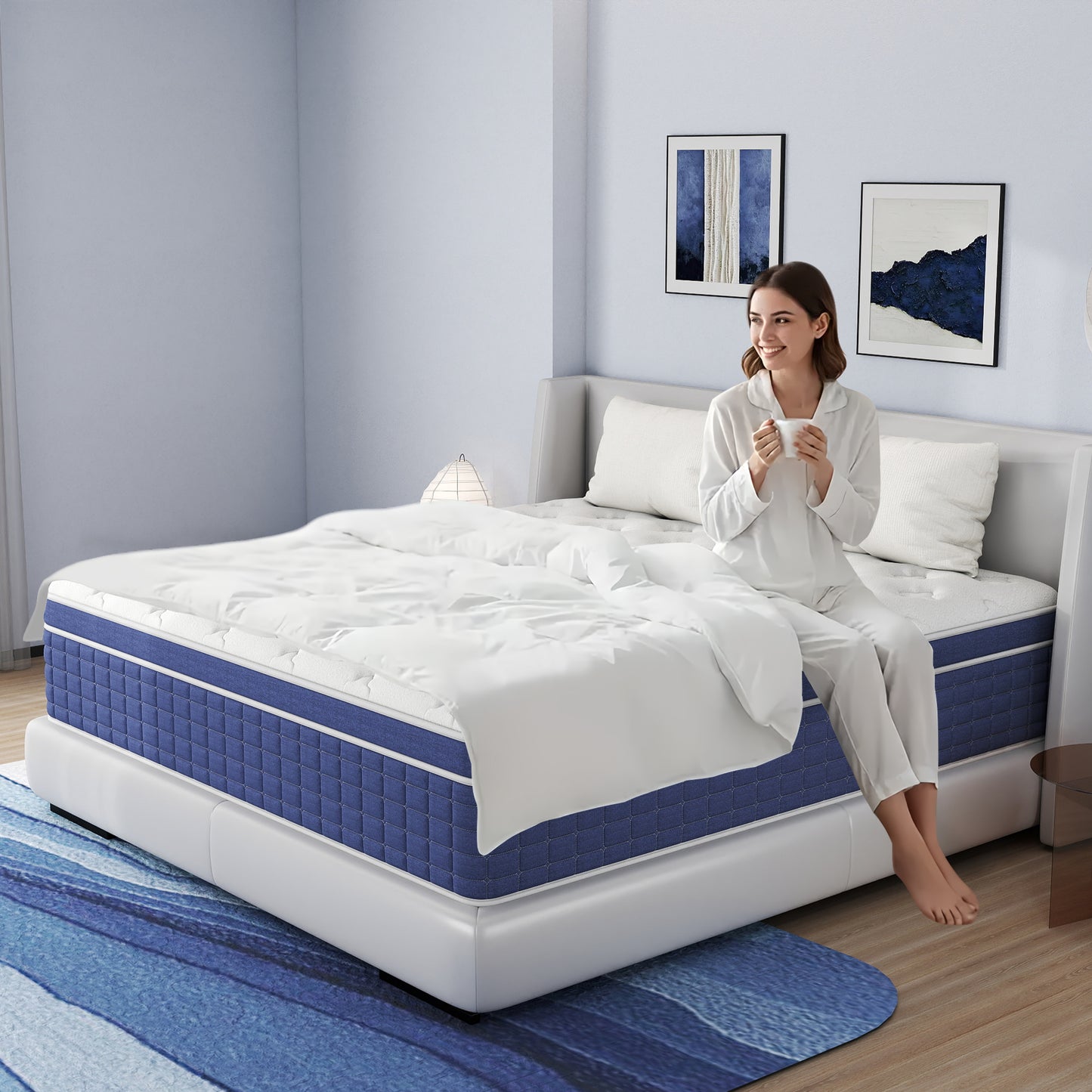 CICIMLU 12/14 INCH TWIN FULL QUEEN KING MATTRESS ,HYBRID MATTRESSES MEDIUM FIRM IN A BOX