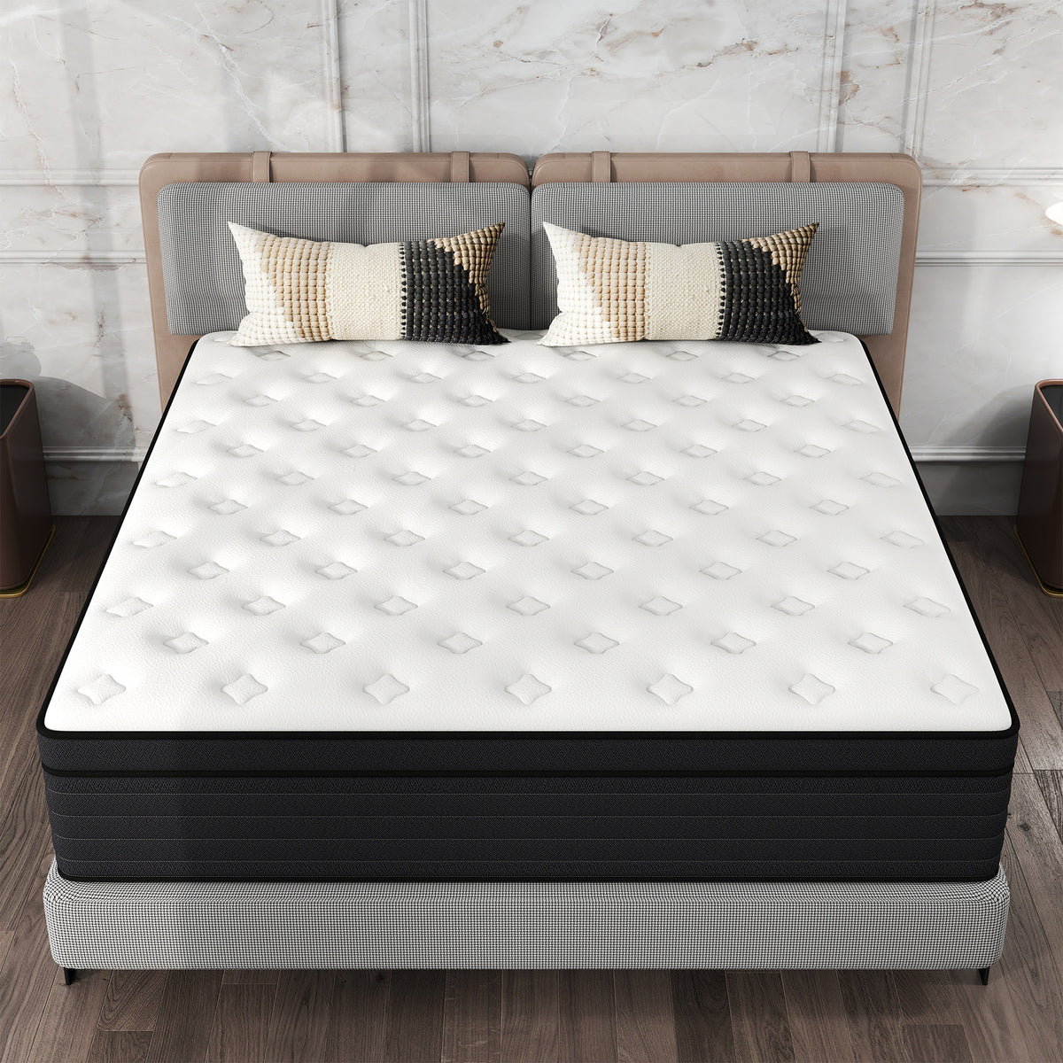 DalisTairy 12/14 INCH TWIN FULL QUEEN KING MATTRESS ,HYBRID MATTRESSES MEDIUM FIRM IN A BOX