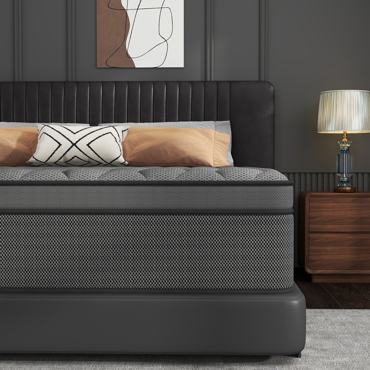 Mokiiya 12/14 INCH TWIN FULL QUEEN KING MATTRESS ,HYBRID MATTRESSES MEDIUM FIRM IN A BOX