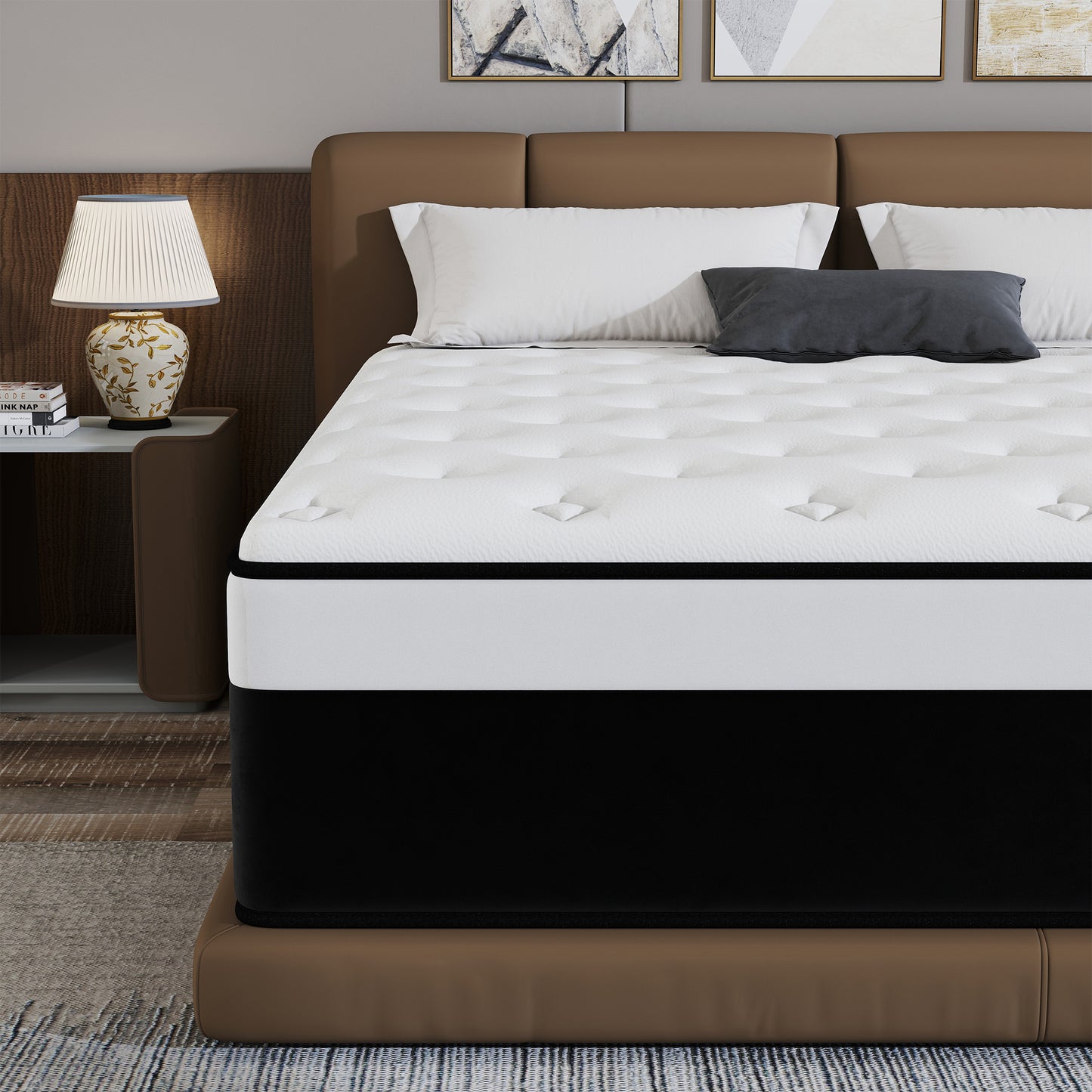 Yilicy 10/12/14 INCH TWIN FULL QUEEN KING ADULT MATTRESS WITH POCKET SPRING HYBRID MEMORY FOAM MEDIUM FIRM MATTRESS