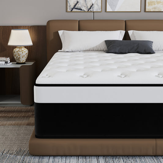 Yilicy 10/12/14 INCH TWIN FULL QUEEN KING ADULT MATTRESS WITH POCKET SPRING HYBRID MEMORY FOAM MEDIUM FIRM MATTRESS