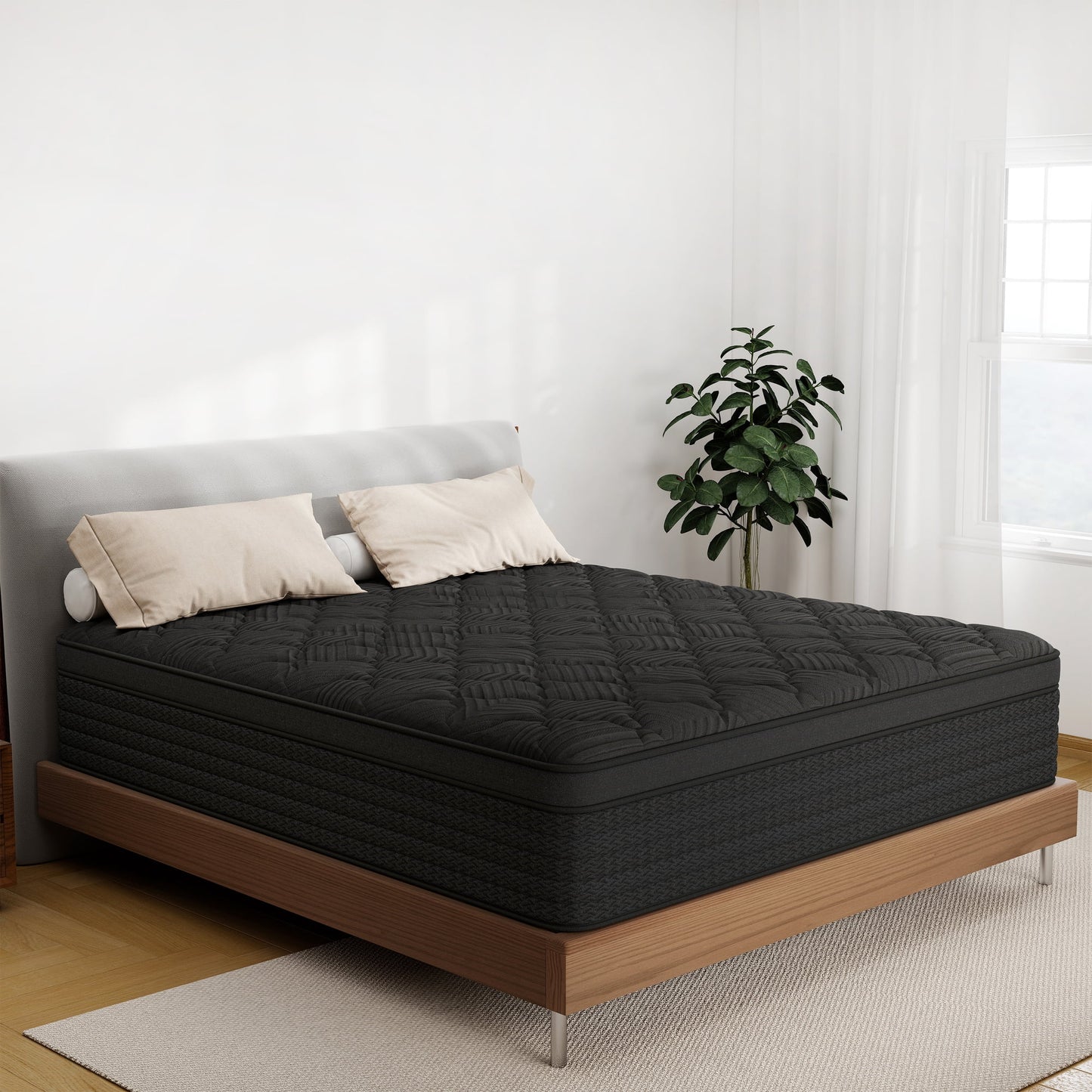 Kviwasha 12/14 INCH TWIN FULL QUEEN KING MATTRESS MEDIUM COMFORT TWIN SIZE FOR ADULT HYBRID MATTRESS IN A BOX
