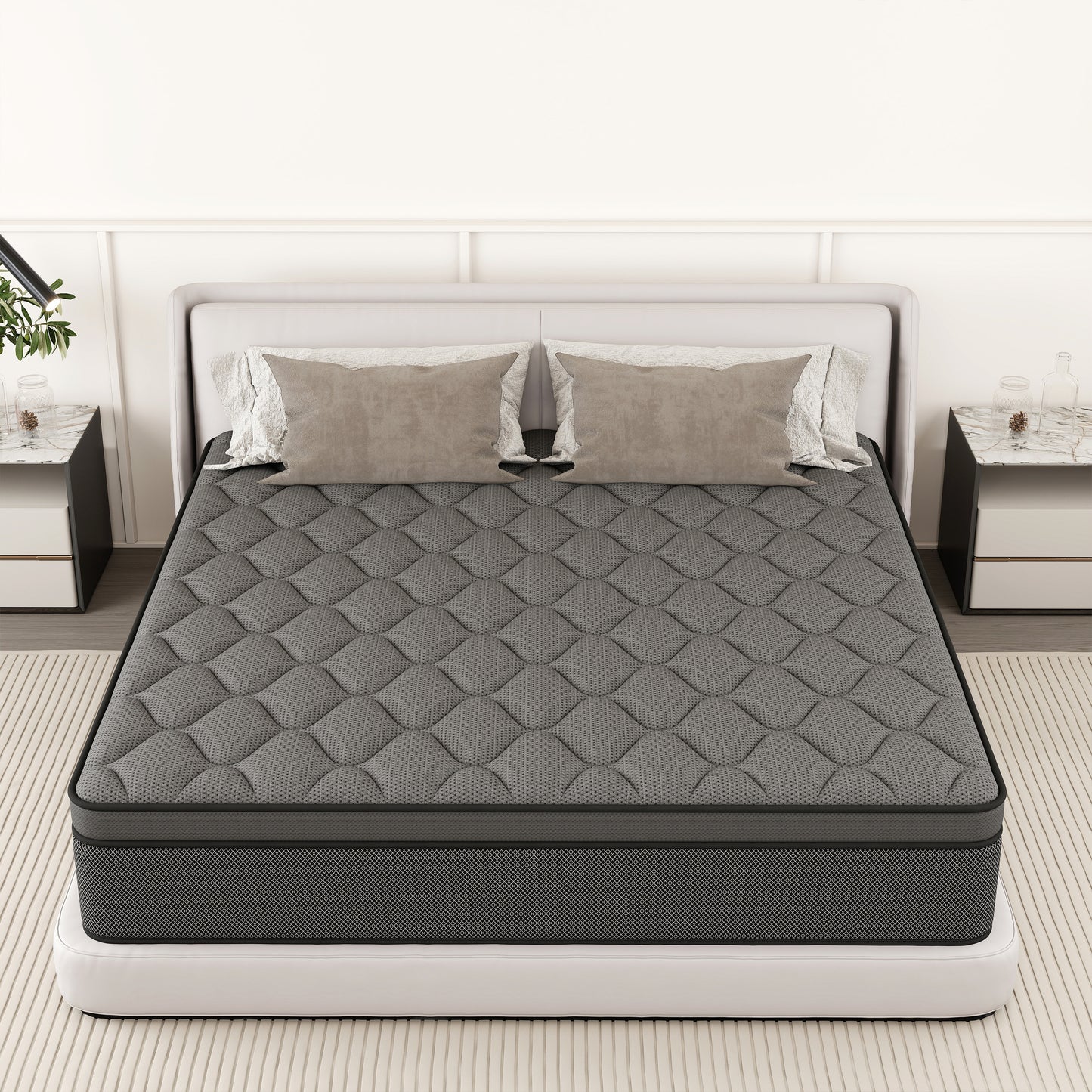 lemontalking 12/14 INCH TWIN FULL QUEEN KING MATTRESS ,HYBRID MATTRESSES MEDIUM FIRM IN A BOX