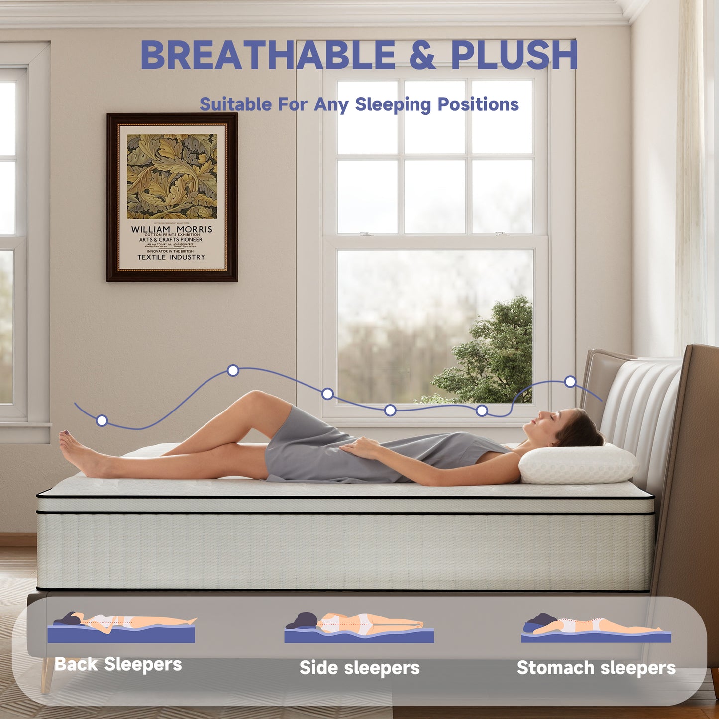 lemontalking 12/14 INCH TWIN FULL QUEEN KING MATTRESS ,HYBRID MATTRESSES MEDIUM FIRM IN A BOX