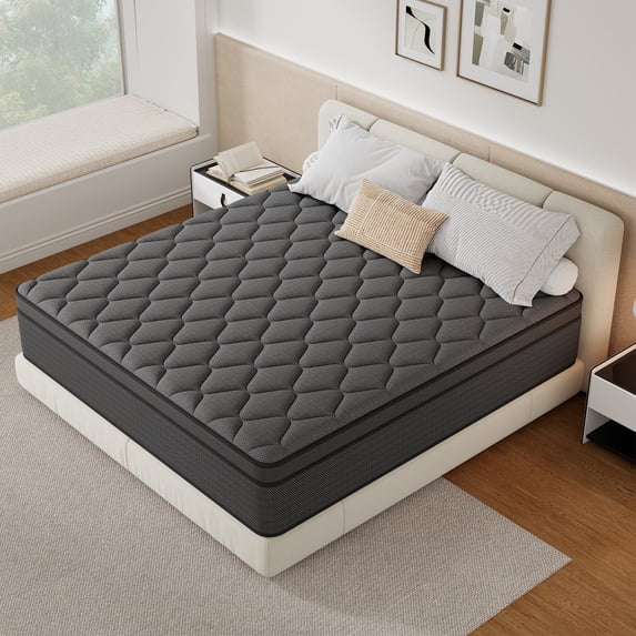 Kviwasha 12/14 INCH TWIN FULL QUEEN KING MATTRESS MEDIUM COMFORT TWIN SIZE FOR ADULT HYBRID MATTRESS IN A BOX