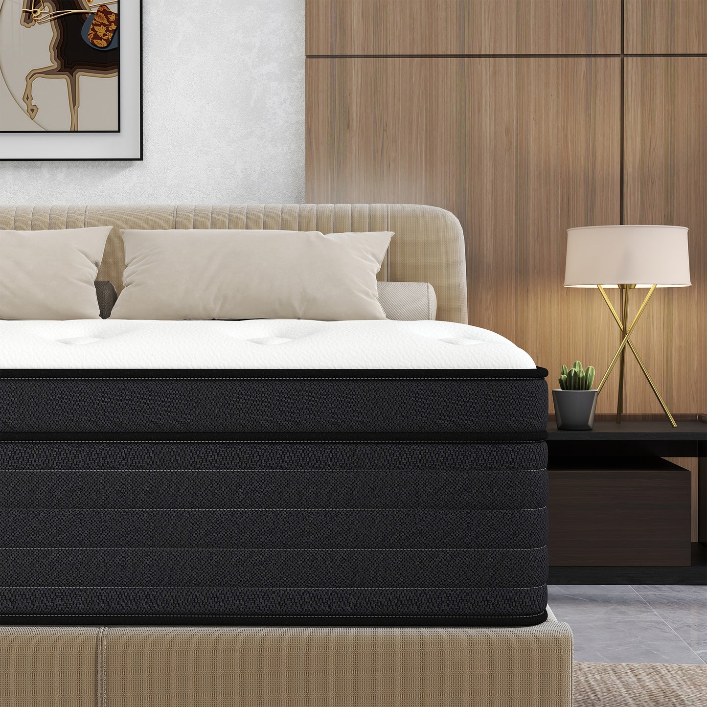 Mokiiya 8/10/12/14 INCH TWIN FULL QUEEN KING MATTRESS ,HYBRID MATTRESSES MEDIUM FIRM IN A BOX