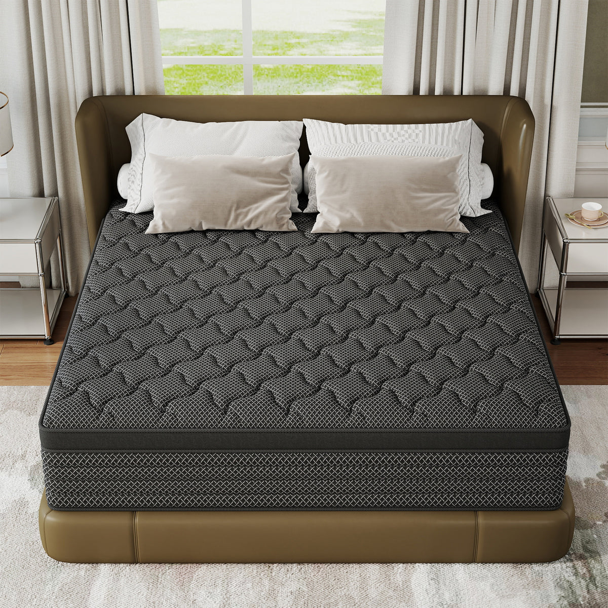 Mokiiya 12 inch Full Mattress, Gel Memory Foam & Spring Hybrid Mattresses Medium Comfort Full Size in a Box,Adult