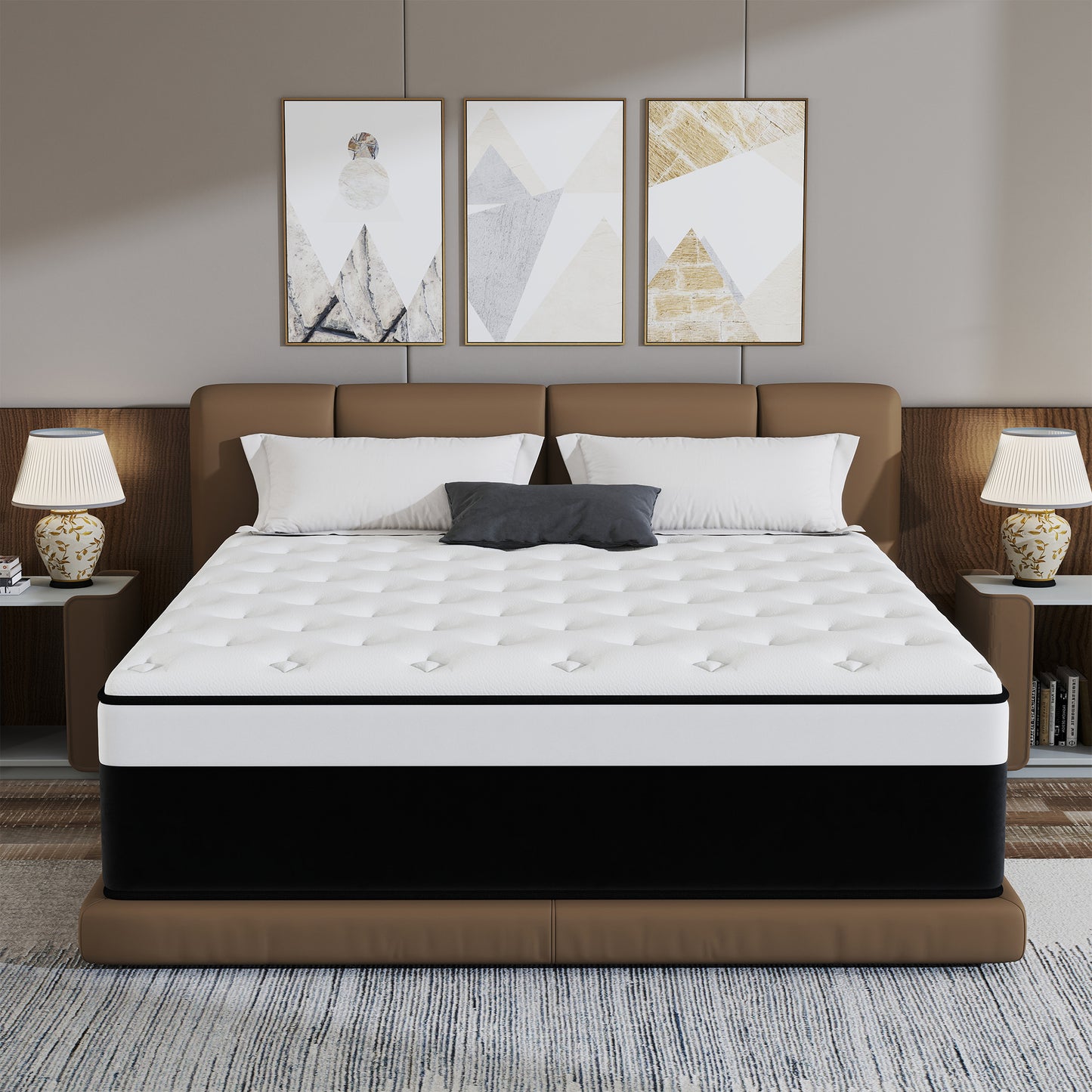 Yilicy 10/12/14 INCH TWIN FULL QUEEN KING ADULT MATTRESS WITH POCKET SPRING HYBRID MEMORY FOAM MEDIUM FIRM MATTRESS