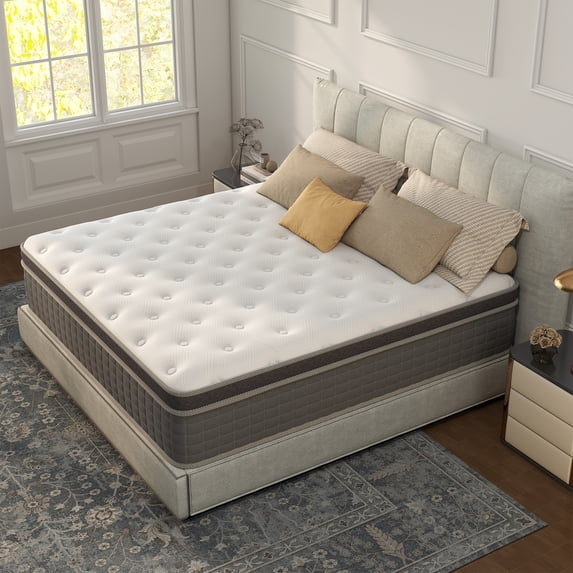 Kviwasha 10/12/14 INCH TWIN FULL QUEEN KING MATTRESS MEDIUM COMFORT TWIN SIZE FOR ADULT HYBRID MATTRESS IN A BOX
