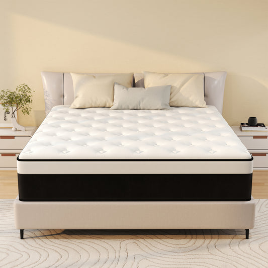 Kviwasha 10/12/14 INCH TWIN FULL QUEEN KING MATTRESS MEDIUM COMFORT TWIN SIZE FOR ADULT HYBRID MATTRESS IN A BOX