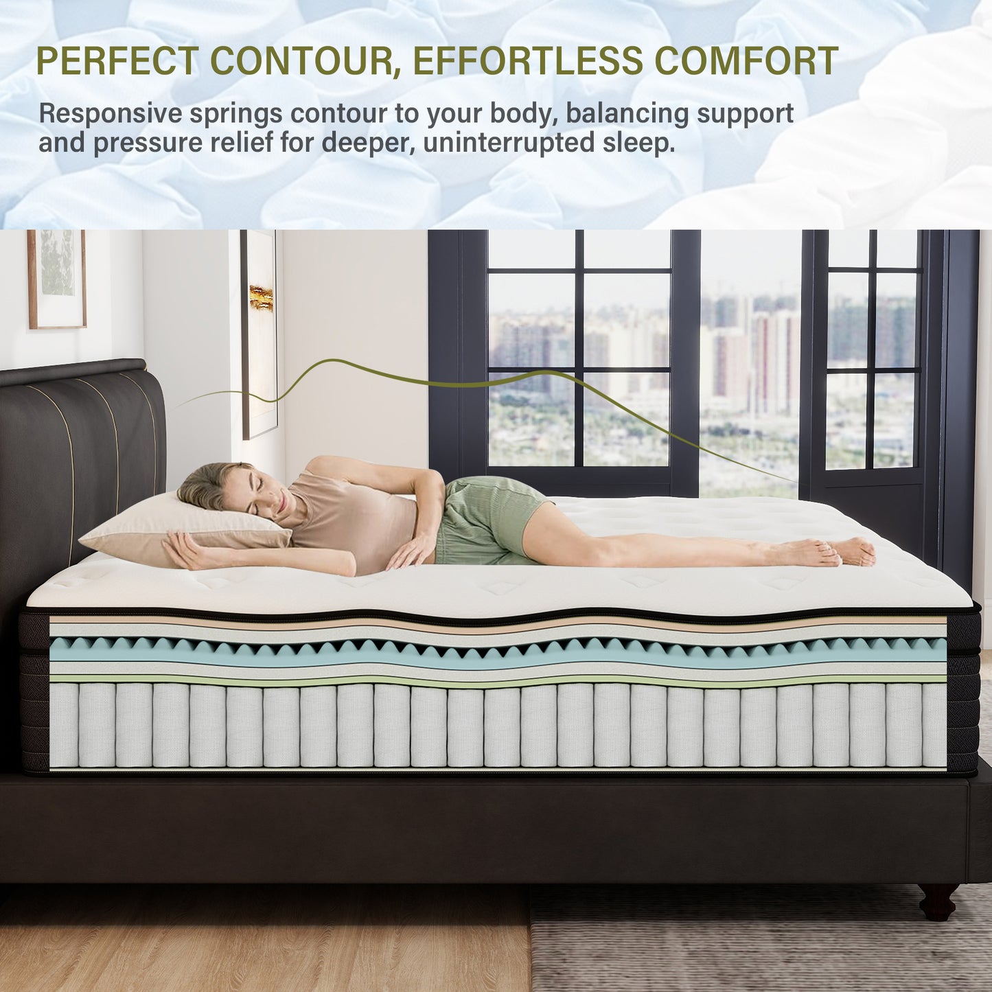 Kviwasha 8/10/12/14 INCH TWIN FULL QUEEN KING MATTRESS MEDIUM COMFORT TWIN SIZE FOR ADULT HYBRID MATTRESS IN A BOX