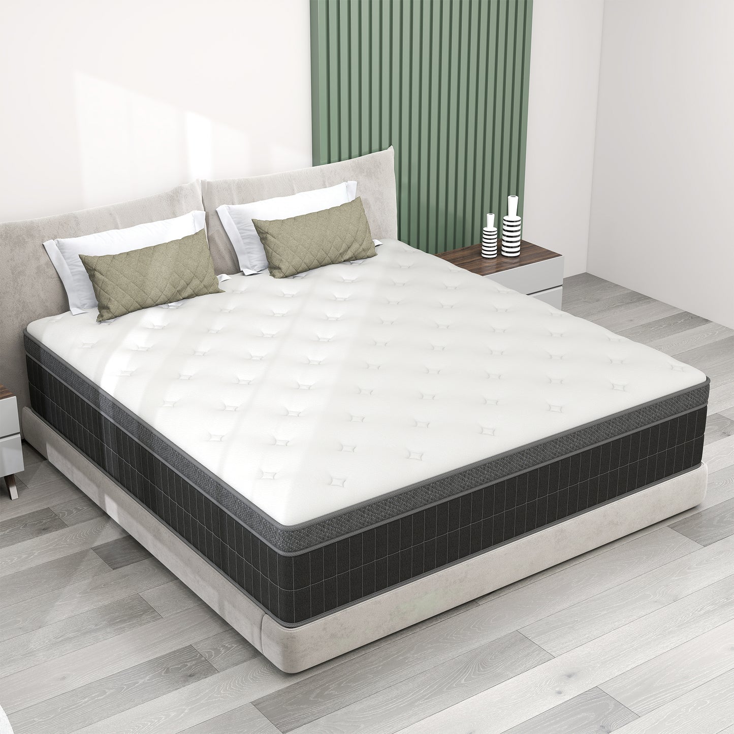 Mulinature 10/12/14 INCH TWIN FULL QUEEN KING MATTRESS MEDIUM COMFORT TWIN SIZE FOR ADULT HYBRID MATTRESS IN A BOX