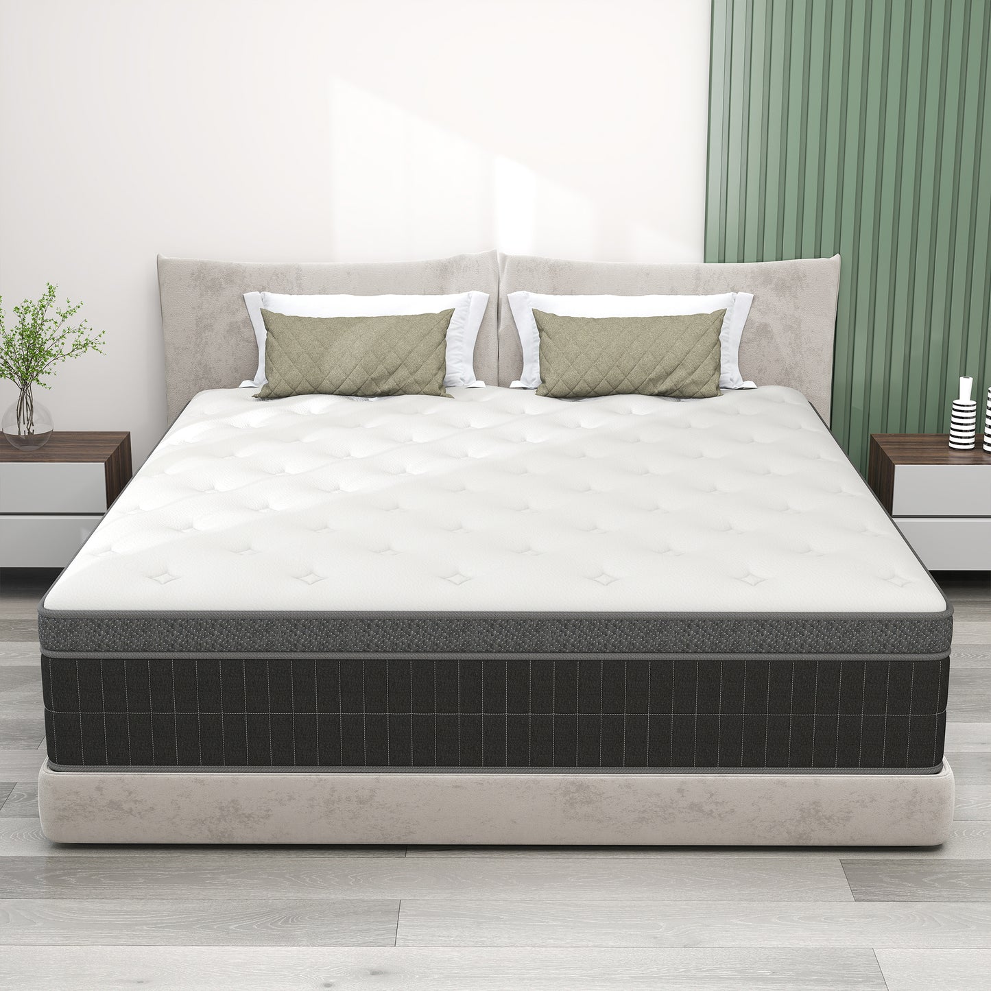Mulinature 10/12/14 INCH TWIN FULL QUEEN KING MATTRESS MEDIUM COMFORT TWIN SIZE FOR ADULT HYBRID MATTRESS IN A BOX