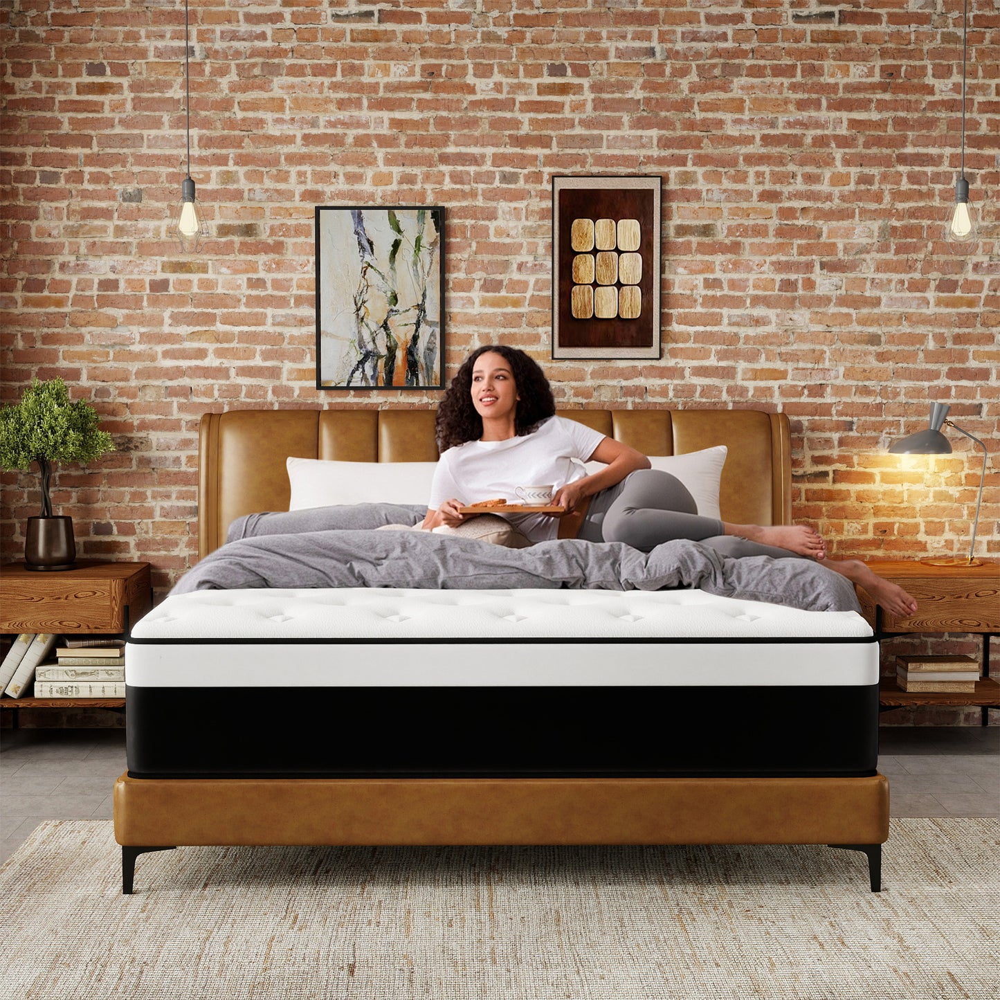 Kviwasha 8/10/12/14 INCH TWIN FULL QUEEN KING MATTRESS MEDIUM COMFORT TWIN SIZE FOR ADULT HYBRID MATTRESS IN A BOX