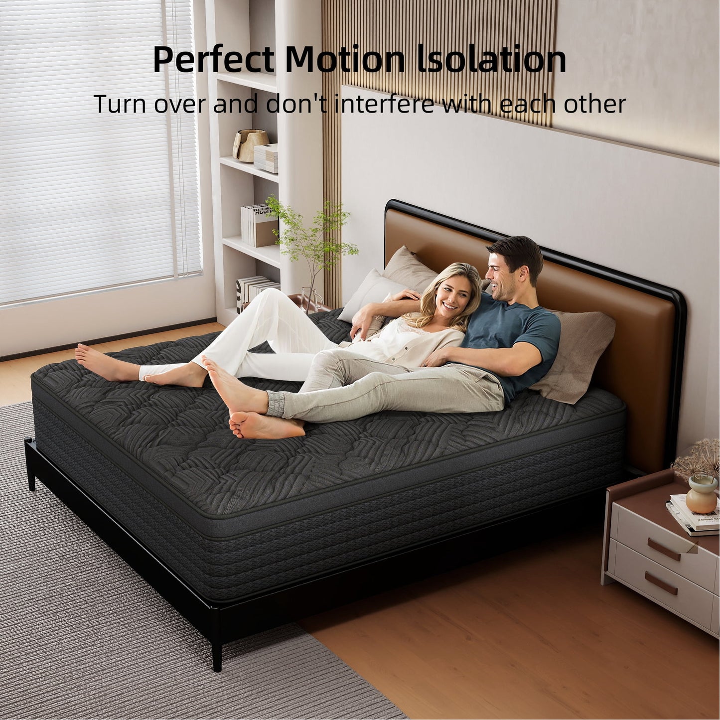 Mokiiya 12/14 INCH TWIN FULL QUEEN KING MATTRESS ,HYBRID MATTRESSES MEDIUM FIRM IN A BOX