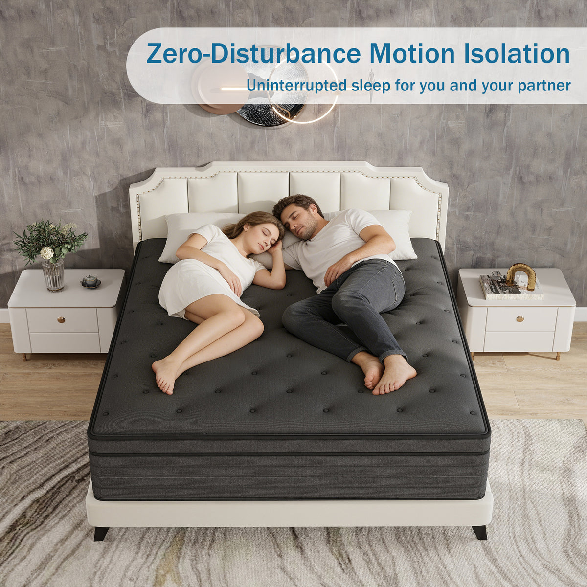 Mokiiya 14 inch Full Mattress, Gel Memory Foam & Spring Hybrid Medium Comfort Mattress in a Box