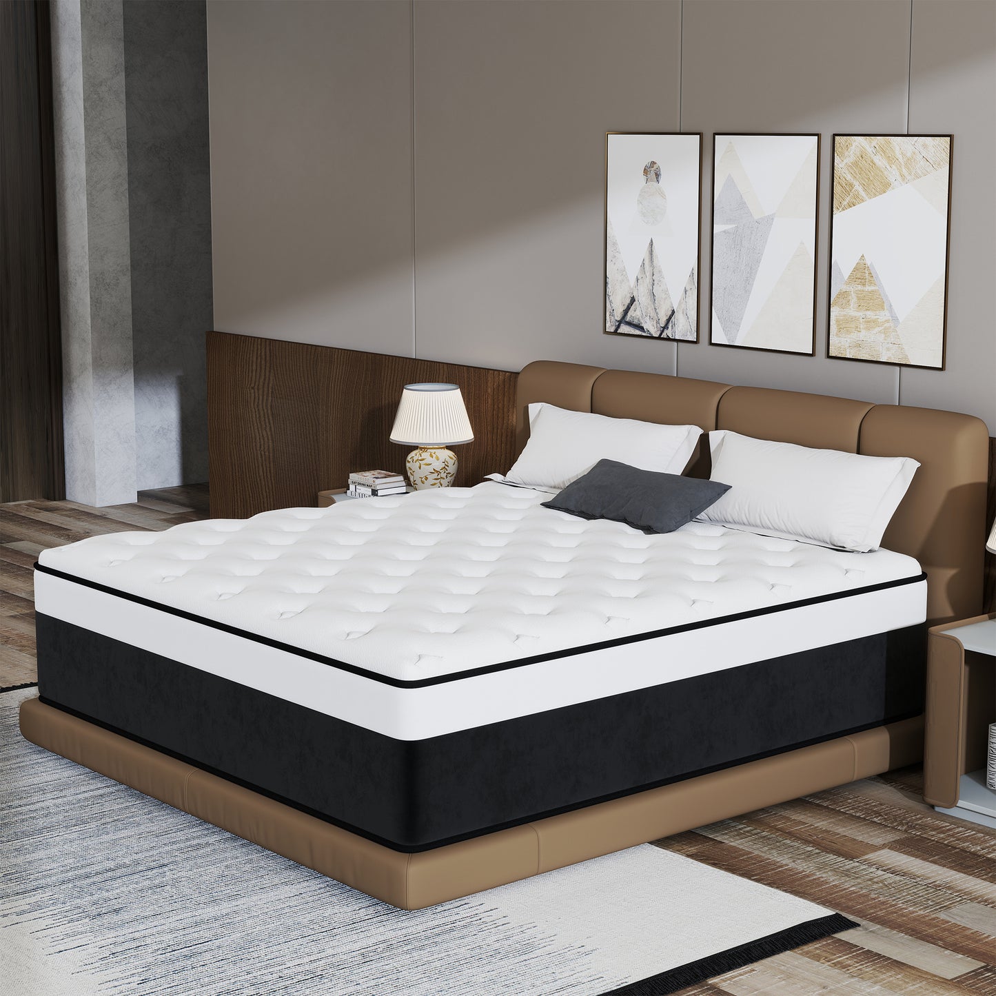 Yilicy 10/12/14 INCH TWIN FULL QUEEN KING ADULT MATTRESS WITH POCKET SPRING HYBRID MEMORY FOAM MEDIUM FIRM MATTRESS
