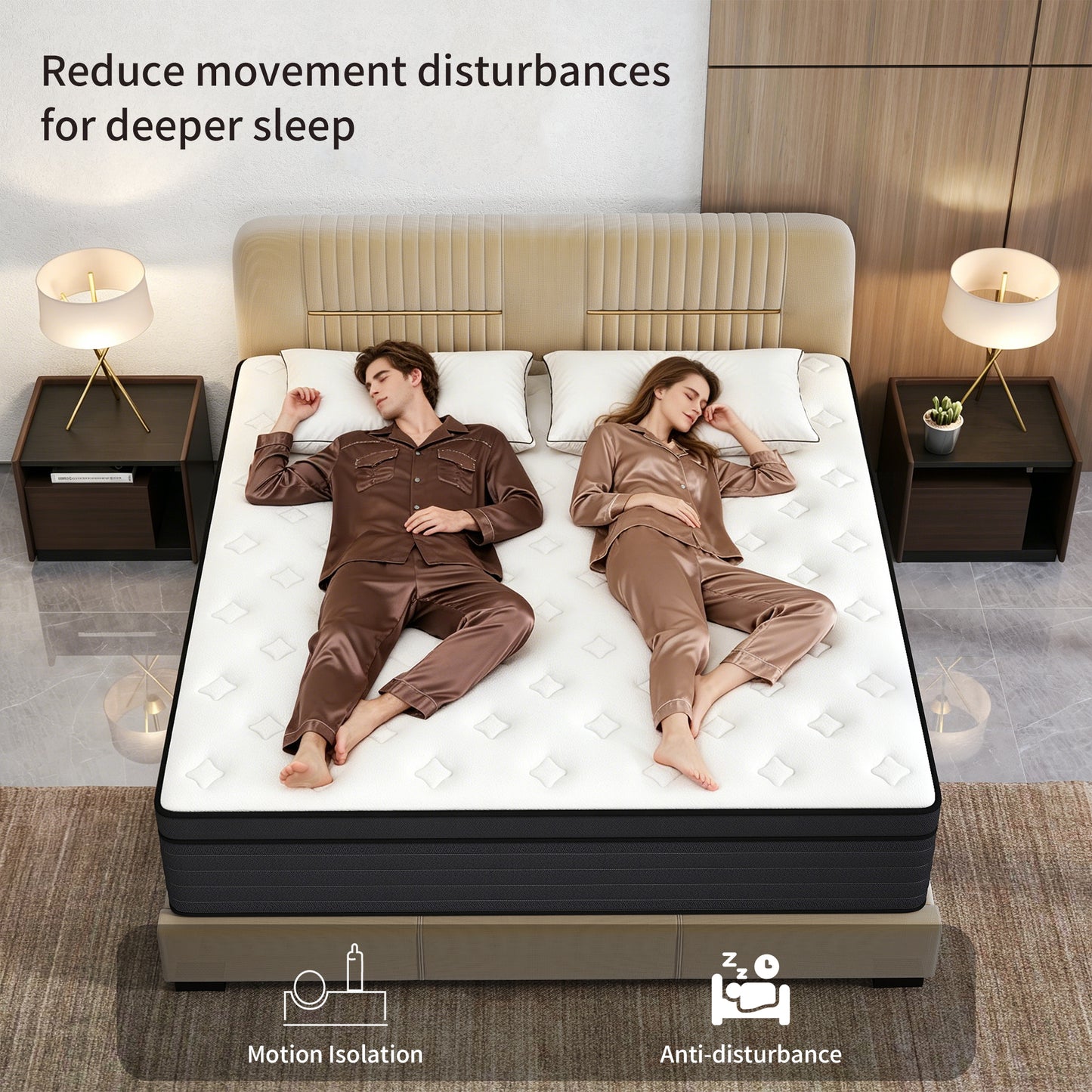 Mokiiya 8/10/12/14 INCH TWIN FULL QUEEN KING MATTRESS ,HYBRID MATTRESSES MEDIUM FIRM IN A BOX