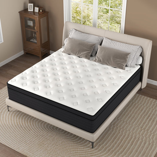 YILICY 10 /12/14 INCH TWIN FULL QUEEN KING ADULT MATTRESS WITH POCKET SPRING HYBRID MEMORY FOAM MEDIUM FIRM MATTRESS